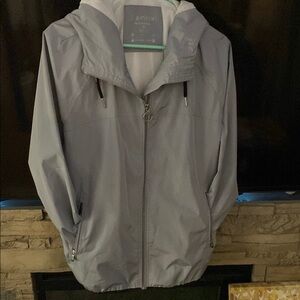 Calvin Klein Gray Hooded wind breaker light Jacket